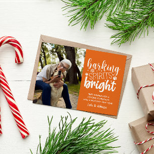 CARTES POUR FÊTES ANNUELLES CHIEN BARRÉ ESPRIT BRIGHT ANGE ANGRE NOËL