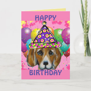 Cartes Pour Fêtes Annuelles CHIEN beagle