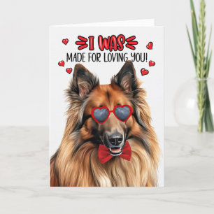 Cartes Pour Fêtes Annuelles Chien belge Tervuren fait pour vous aimer Valentin