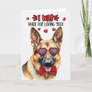 Cartes Pour Fêtes Annuelles Chien berger allemand fait pour vous aimer Valenti