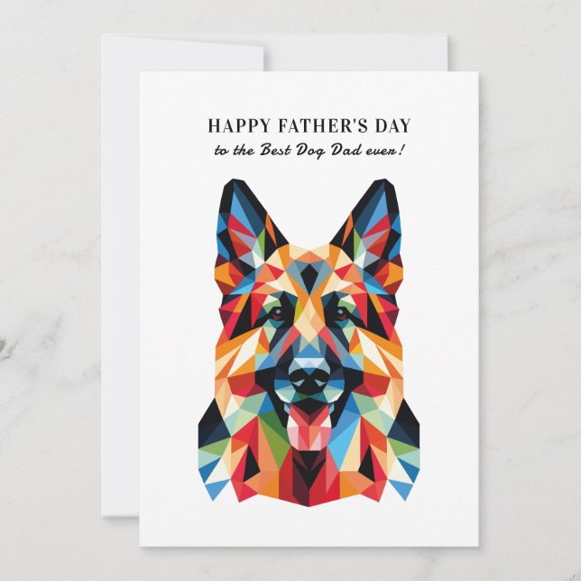 Cartes Pour Fêtes Annuelles Chien berger allemand Fête des pères personnalisée (Devant)