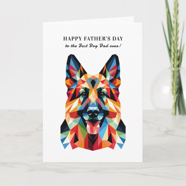 Cartes Pour Fêtes Annuelles Chien berger allemand Fête des pères personnalisée (Devant)