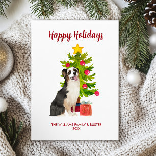 Cartes Pour Fêtes Annuelles Chien Berger Australien Noël