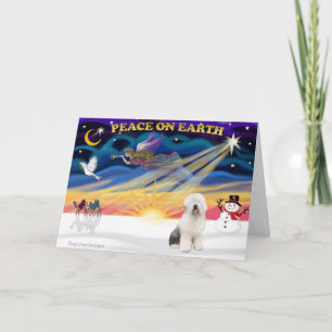 Cartes Pour Fêtes Annuelles Chien-chien anglais de NoëlSunrise-Vieux3