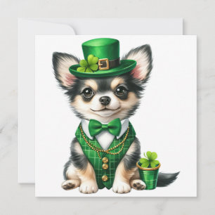 Cartes Pour Fêtes Annuelles Chien Chihuahua pour la Saint-Patrick