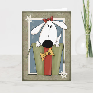 Cartes Pour Fêtes Annuelles Chien chiot Noël