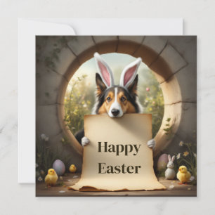 Cartes Pour Fêtes Annuelles Chien colley et le message