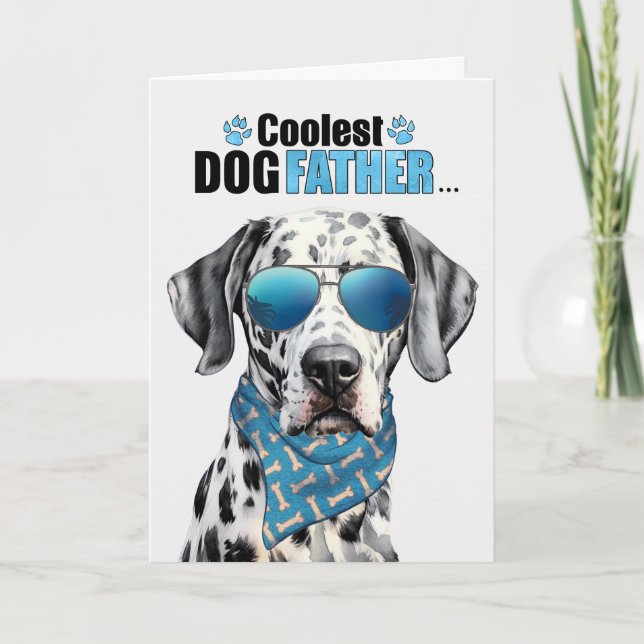Cartes Pour Fêtes Annuelles Chien dalmate Coolest Papa Fête des pères (Devant)