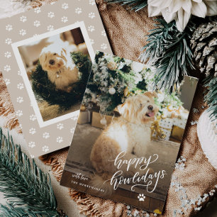 Cartes Pour Fêtes Annuelles Chien d'animaux de compagnie Joyeux Howlidays Cart