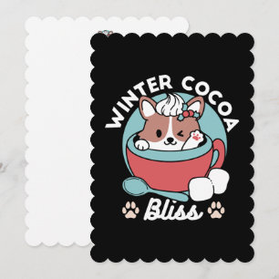 Cartes Pour Fêtes Annuelles Chien dans une tasse festive pour l'ambiance des f