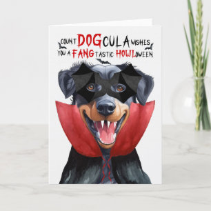 Cartes Pour Fêtes Annuelles Chien de Beauceron Drôle nombre DOGcula Halloween