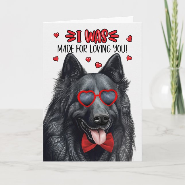 Cartes Pour Fêtes Annuelles Chien de Berger Belge Fait pour t'aimer Saint-Vale (Devant)