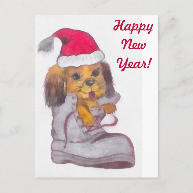 Cartes Pour Fêtes Annuelles Chien de bonne année (Devant)