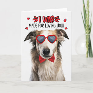 Cartes Pour Fêtes Annuelles Chien de Borzoi fait pour vous aimer Valentine