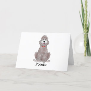 Cartes Pour Fêtes Annuelles Chien de caniche  