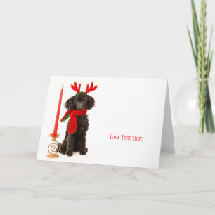 Cartes Pour Fêtes Annuelles Chien de caniche de jouet de Noël