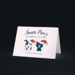 Cartes Pour Fêtes Annuelles Chien de chat de Noël<br><div class="desc">Cute est l'illustration d'a dog and cat wearing santa hats. Les Dog Looks Happy and the cat no so much. "Santa Paws is coming to town." Great Christmas card for pet lovers ! The default text says "from your pet sitter" Perfect card to send to send to your client from...</div>