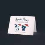Cartes Pour Fêtes Annuelles Chien de chat de Noël<br><div class="desc">Cute est l'illustration d'a dog and cat wearing santa hats. Les Dog Looks Happy and the cat no so much. "Santa Paws is coming to town." Great Christmas card for pet lovers ! The default text says "from your pet sitter" Perfect card to send to send to your client from...</div>