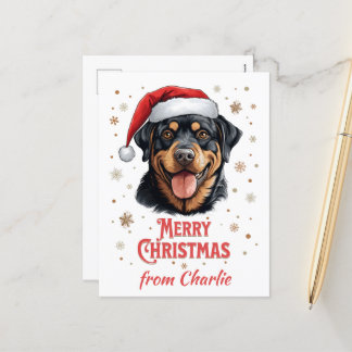 Cartes Pour Fêtes Annuelles Chien de Chien de Père Noël Joyeux Noël