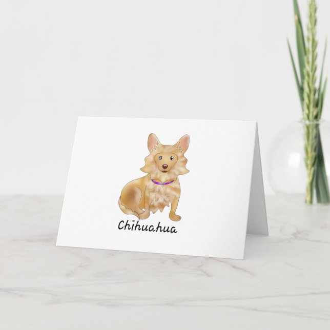 Cartes Pour Fêtes Annuelles Chien de Chihuahua (Devant)