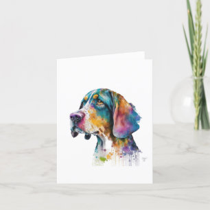 Cartes Pour Fêtes Annuelles Chien De Coonhre Américain En Aquarelle Et Stylo