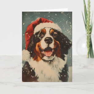 Cartes Pour Fêtes Annuelles Chien de montagne bernois Noël personnalisé