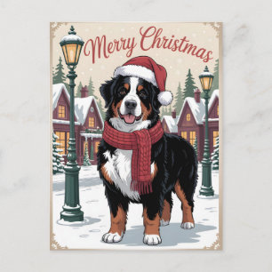 Cartes Pour Fêtes Annuelles chien de montagne bernois Noël personnalisé