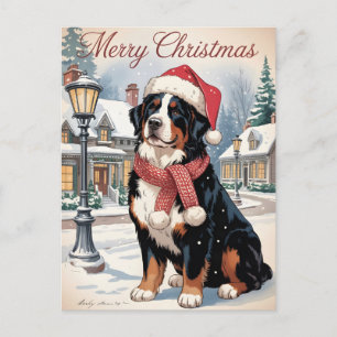 Cartes Pour Fêtes Annuelles Chien de montagne bernois Noël personnalisé