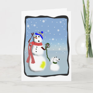 Cartes Pour Fêtes Annuelles chien de neige