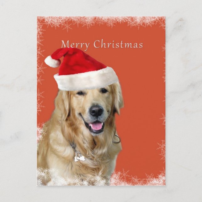 Cartes Pour Fêtes Annuelles Chien de Noël (Devant)