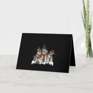 Cartes Pour Fêtes Annuelles Chien de Noël cute Schnauzer miniature