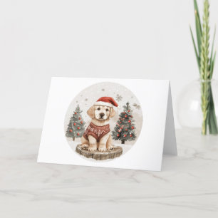 Cartes Pour Fêtes Annuelles Chien de Noël du Labrador Retriever