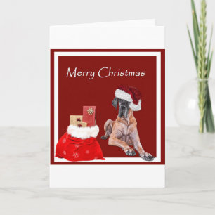 Cartes Pour Fêtes Annuelles Chien de Noël Great Dane