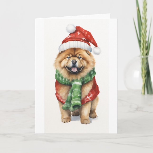 Cartes Pour Fêtes Annuelles Chien de Noël, Nourriture pour Chien de Fête BLANK (Devant)