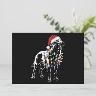 Cartes Pour Fêtes Annuelles Chien de Noël Retriever du Labrador Père Noël Amat
