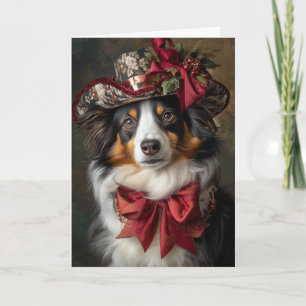 Cartes Pour Fêtes Annuelles Chien de Noël Victorien Berger Australien