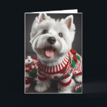 Cartes Pour Fêtes Annuelles Chien de Noël Westie<br><div class="desc">Terrier de Noël de West Highland</div>