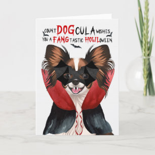 Cartes Pour Fêtes Annuelles Chien de Papillon Drôle compte DOGcula Halloween