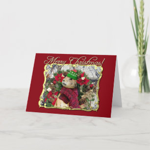 Cartes Pour Fêtes Annuelles Chien de prairie de Joyeux Noël