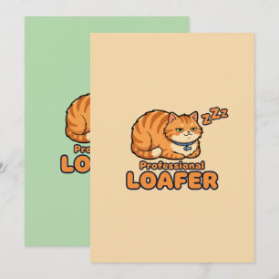 Cartes Pour Fêtes Annuelles Chien de professionnel drôle chat endormi