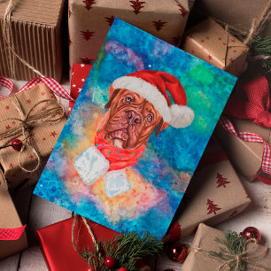 Cartes Pour Fêtes Annuelles Chien de race Mastiff français Noël