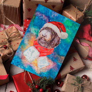 Cartes Pour Fêtes Annuelles Chien de race Newfypoo Noël