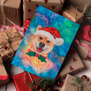 Cartes Pour Fêtes Annuelles Chien de race Shiba Inu Noël