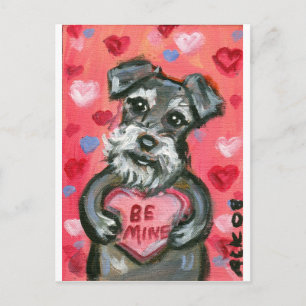 Cartes Pour Fêtes Annuelles Chien de Schnauzer Valentine