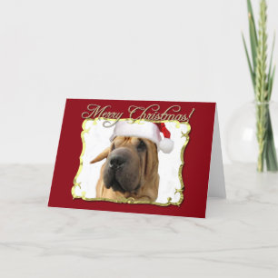 Cartes Pour Fêtes Annuelles Chien de Shar Pei de Joyeux Noël