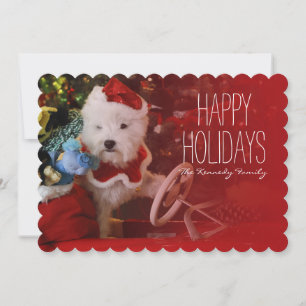 Cartes Pour Fêtes Annuelles Chien de Terrier blanc de montagne occidentale