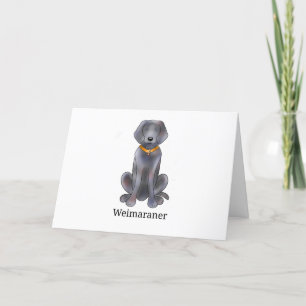 Cartes Pour Fêtes Annuelles Chien de Weimaraner l