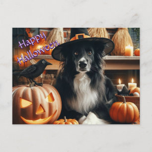 Cartes Pour Fêtes Annuelles Chien d'Halloween et Jack-o'-lantern