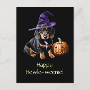 Cartes Pour Fêtes Annuelles Chien d'Halloween mignon et drôle
