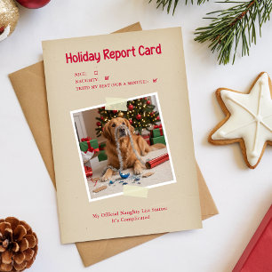 Cartes Pour Fêtes Annuelles Chien drôle à Noël - Photo de votre animal
